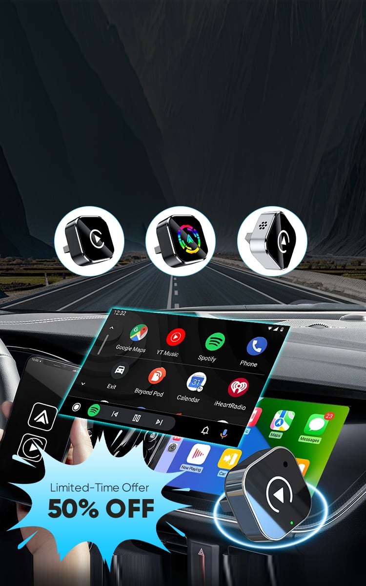 2-in-1 Wireless CarPlay & Android Auto Adapter